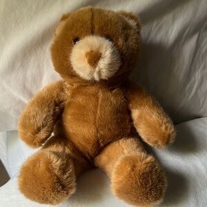 Build A Beat BAB stuffed plush caramel colored teddy bear old school approx 12”